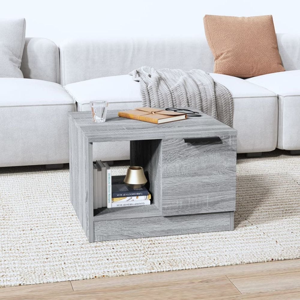 Petromila vidaXL Konferenčný stolík sivý dub sonoma 50x50x36 cm spracované drevo